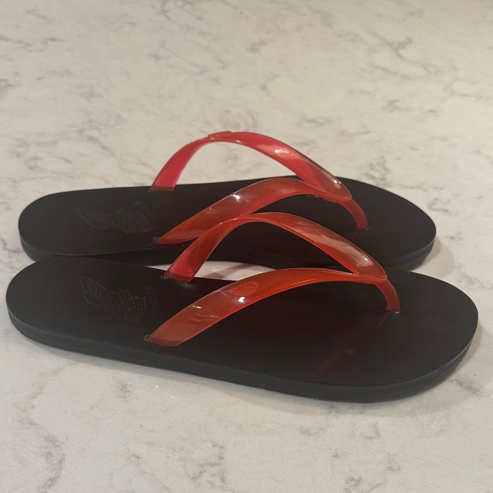 Ancient Greek Sandals Saionara Jelly PVC Red Flip Flop